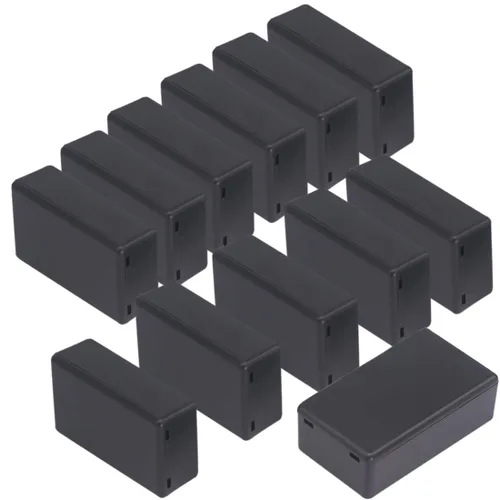 Miniatura 32 de Zulkit 12 cajas de proyecto de plástico ABS para proyectos eléctricos, caja de conexiones de energía, color negro, 1.97 x 1.10 x 0.59 pulgadas