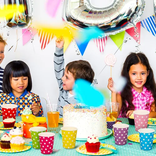 Miniatura 7 de Potchen Paquete de 480 vasos desechables de papel de 9 onzas para enjuague bucal para bebidas frías con lunares para enfriadores de agua, fiestas