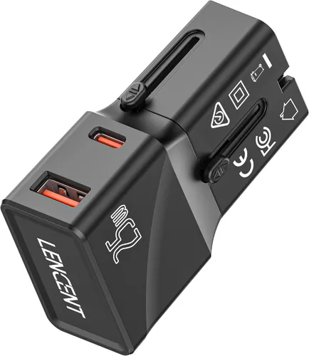 Cruise Ship Essentials, adaptador aprobado por crucero con PD 25W USB C cargador rápido sin sobretensiones sin enchufes para Royal Caribbean Viking