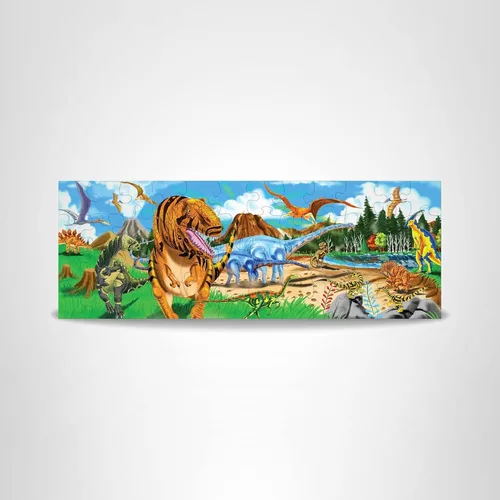 Miniatura 11 de Melissa & Doug Land of Dinosaurs - Rompecabezas, diseño de dinosaurios, (48 piezas, 4 pies de largo)