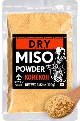 YAMASAN KYOTO UJI Condimento de Miso Japonés en Polvo Seco, Miso Liofilizado en Polvo, Sin Aditivos, Vegano, Delicioso Sabor para Varios Alimentos,