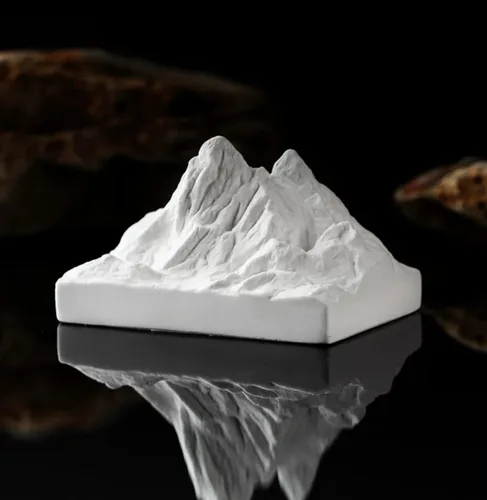 Miniatura 2 de TRANSGOOD Modelo de montaña en miniatura Alpes suizos Souvenir Yeso Suiza Artesanía Regalo Decoración del Hogar Colección Pisapeles