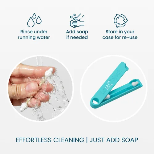 Miniatura 2 de LastSwab® - Hisopos de algodón reutilizables de seguridad para limpieza de oídos de bebé - La alternativa sostenible y sanitaria a los hisopos