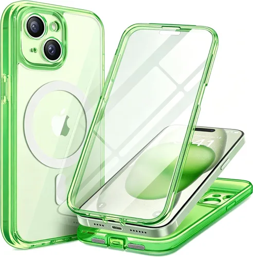 Miniatura 34 de TIESZEN Funda para iPhone 15, compatible con MagSafe, protector de pantalla de privacidad integrado y protección de cámara, antiespía, cuerpo
