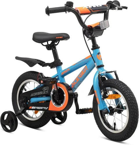 Miniatura 13 de ACEGER Bicicleta para niños de 2 a 10 años, estilo BMX, para niños y niñas de 2 a 10 años, bicicleta para niños de 12, 14 y 16 pulgadas, con ruedas