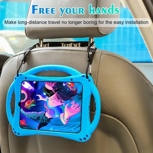 Miniatura 7 de TopEsct Funda infantil para iPad mini 7 (A17 Pro) 2024/iPad Mini6 2021, funda de silicona a prueba de golpes con soporte de asa para iPad mini