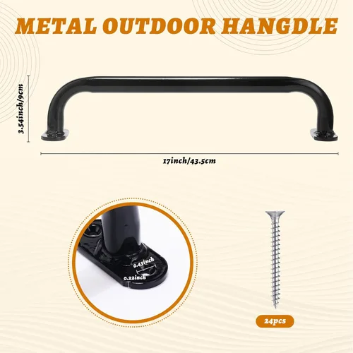 Miniatura 2 de Zonon 6 piezas de asas de juego de parque de seguridad, juego de columpios de barras de mono de metal, accesorios de juego de columpios interiores