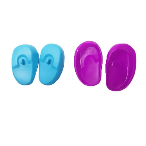 3 pares de cubiertas impermeables de silicona para los oídos, tinte de peluquería para colorear, protectores de orejeras, tapones para las orejas,