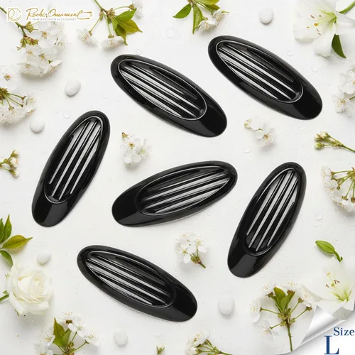 Miniatura 4 de RC ROCHE ORNAMENT 6 pinzas para el cabello con garra plana para mujer, peine de apertura lateral curvada, agarre fuerte, agarre antideslizante