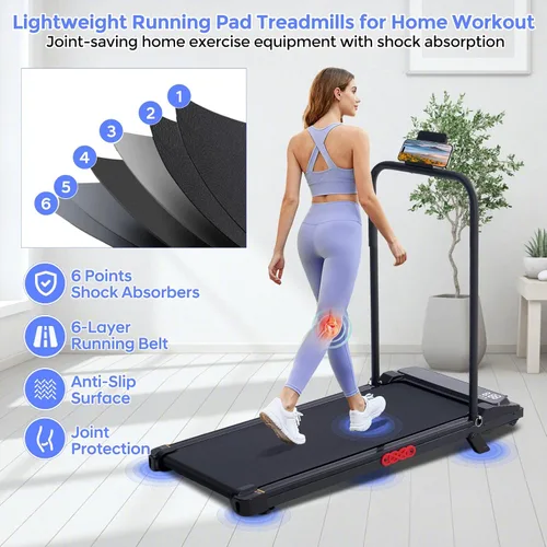 Miniatura 7 de KASSADIN Walking Pad with Handle Bar, 2026 Upgrade Portable Small Treadmill with Handles for Home Small, 3.0HP Under Desk Walking Pad Treadmill with