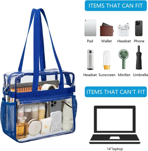 Miniatura 2 de Bolsa transparente de PVC transparente - Bolso cruzado transparente impermeable con correa ajustable y extraíble