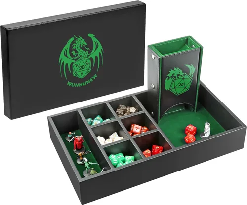 Miniatura 11 de Bandeja de Dados DND y Caja de Almacenamiento de Torre, Estuche Portadados D&D 4 en 1