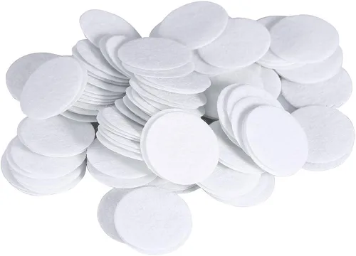 Accesorios - 100 filtros redondos de algodón para máquina de eliminación de puntos negros, filtros de vacío facial de repuesto (0.984 in)