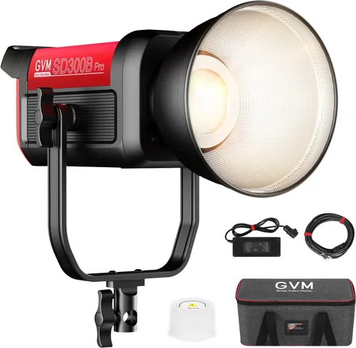 Miniatura 10 de GVM Kit de Iluminación de Video 300W Luces de Estudio Bicolor con Softbox de Montaje Bowens y Soporte CCT 2700K~6800K CRI 97+ Iluminación Continua