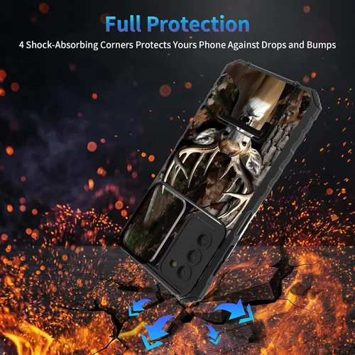 Miniatura 295 de Funda para Samsung Galaxy S22 Ultra 5G, Galaxy S22 Ultra con cubierta de cámara deslizante, funda resistente de doble capa con función atril Black