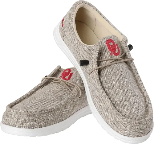Miniatura 22 de FOCO Men's NCAA College Team Logo Lightweight Loafers Lace Up Cotton Knit Shoes