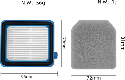 Miniatura 7 de Compatible con filtro de emisión Electrolux Q6 / Q7 / Q8 / WQ61 / WQ71 / WQ81 / W3N5 filtro de emisión de repuesto para filtro de polvo fino