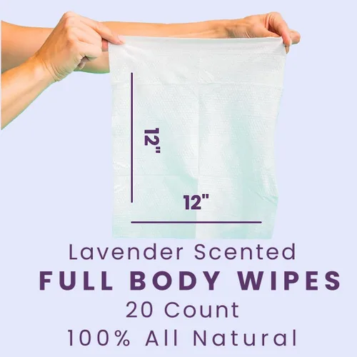 Miniatura 2 de HyperGo Toallitas corporales XL para mujeres y hombres – Toallitas limpiadoras de cuerpo completo sin enjuague de 12 x 12 pulgadas, paquete de 2 a