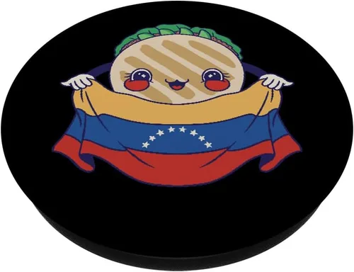 Miniatura 2 de Venezuela Arepa PopSockets de personaje PopGrip estándar