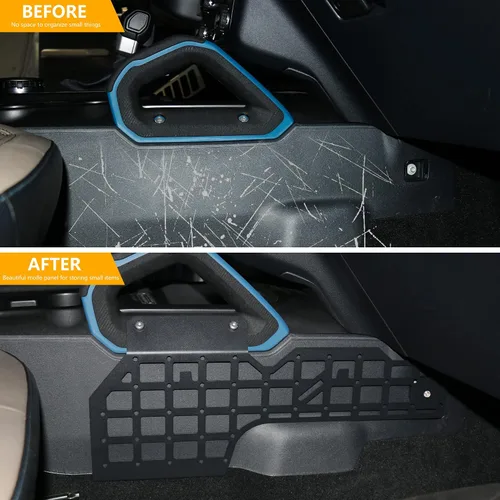 Miniatura 2 de Molle Panel para Ford Bronco 2021 2022 2023 2024 2025 2/4 puertas Accesorios interiores de 2/4 puertas, almacenamiento de consola central