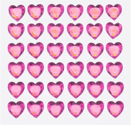Miniatura 18 de MECCANIXITY 144 calcomanías autoadhesivas de diamantes de imitación de corazón de 0.394 pulgadas para maquillaje de San Valentín, artes y Azul