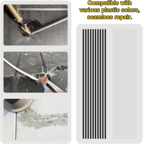 Miniatura 5 de Kit de soldadura de plástico: 3000 grapas de soldadura en caliente, 1 malla de reparación, 10 varillas de soldadura de polipropileno negro y 10 3021