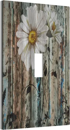 Miniatura 75 de Placa de pared decorativa con hojas de palmera tropicales de oro blanco, hoja de plátano, doble interruptor de luz de palanca decorativa, placa