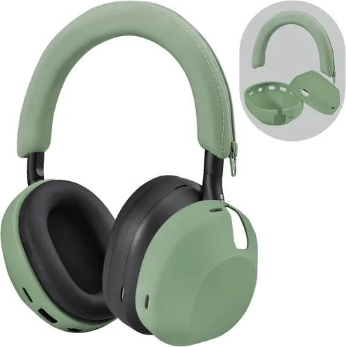 Funda de silicona para Sony WH-1000XM5, Sony xm5 Wireless Headphones Funda protectora, color verde cactus