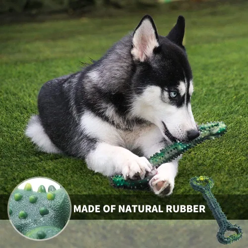 Miniatura 6 de Juguetes para perros para masticadores agresivos, juguetes grandes para perros con diseño convexo, juguete de goma natural para perros enérgicos