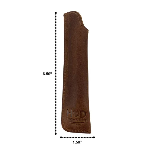 Miniatura 4 de Hide & Drink, Estuche para bolígrafos hecho a mano de cuero de grano completo (marrón bourbon)