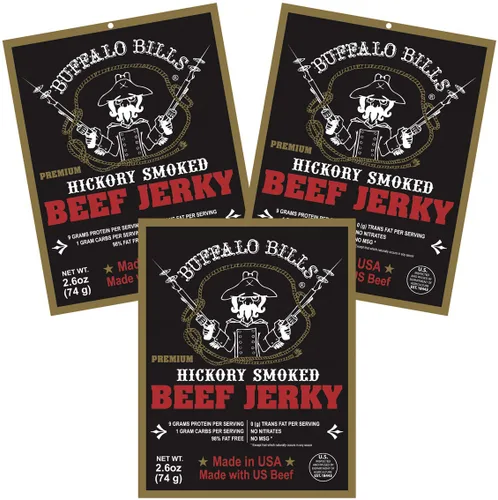 Miniatura 6 de Buffalo Bills Piezas de cecina de res premium ahumada con nogal americano de 8 onzas