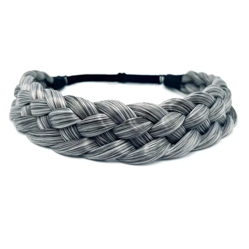 Miniatura 21 de Diadema de pelo sintético de 5 hebras trenzadas, clásicas, gruesas, anchas, trenzadas, elásticas, multicolor, accesorios de belleza para el cabello