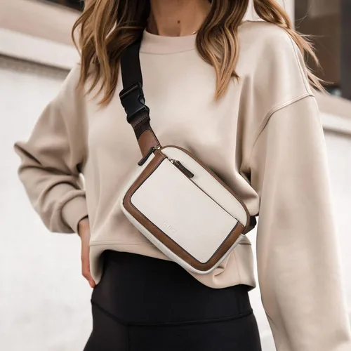 Miniatura 2 de CLUCI Riñonera para mujer, mini bolsa cruzada en todas partes, correa ajustable, piel vegana para mujer