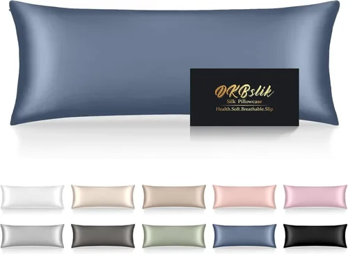Miniatura 36 de Funda de almohada de seda para cabello y piel, fundas de almohada de seda de morera tamaño estándar, anti-acné, refrescante para dormir, seda Rosa