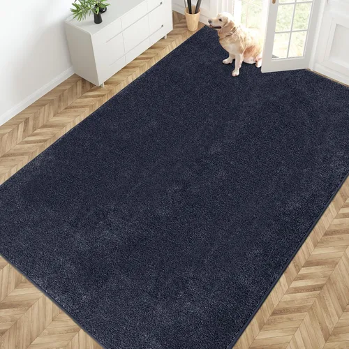 Miniatura 60 de PURRUGS Alfombra de área de fácil cuidado de 4 x 6 pies, antideslizante, lavable a máquina, tapete para puerta de perro, resistente a las manchas