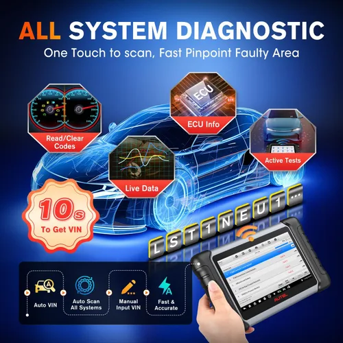 Miniatura 7 de Autel MaxiCOM MK808BT Herramienta de escaneo de diagnóstico automotriz, 2021 más reciente actualizado Ver. de MK808 MX808, 25 funciones especiales