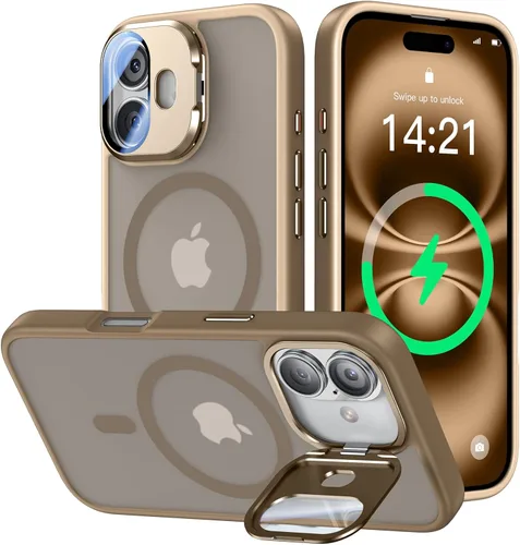 Miniatura 33 de VOFATA - Funda magnética para iPhone 17 Pro Max, cubierta para cámara con soporte, protección completa para la cámara, compatible con MagSafe