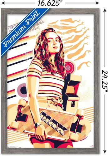Miniatura 3 de Trends International Netflix Stranger Things: Season 3 - Póster de pared máximo, 14.725 x 22.375 pulgadas, versión enmarcada de madera de granero