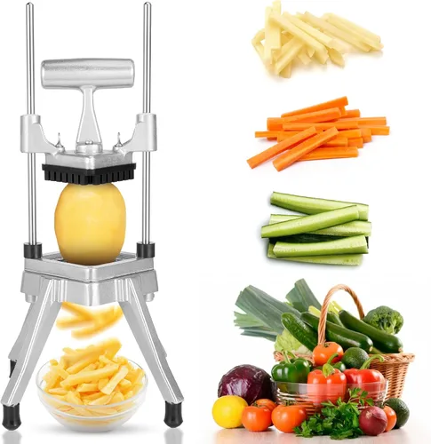 Miniatura 11 de Cortador comercial de verduras WICHEMI, cortador de frutas y verduras con 3 cuchillas, picador de cebolla comercial, picador de alimentos