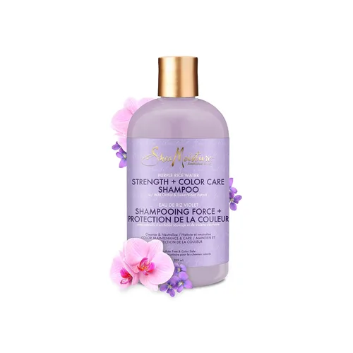 Miniatura 4 de SheaMoisture - Champú para el cuidado del color y el agua de arroz morado para cabello dañado, 13.5 onzas líquidas