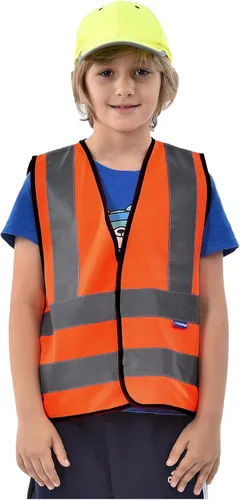 Miniatura 6 de AYKRM Chaleco de alta visibilidad para niños chaleco de seguridad reflectante de alta visibilidad Verde