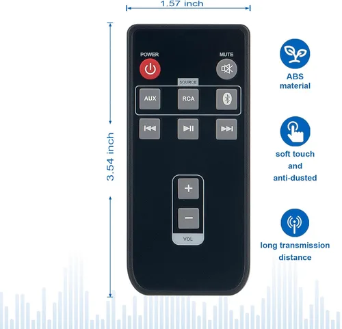 Miniatura 2 de Nuevo reemplazo de control remoto apto para Insignia NS-HBTSS116RC HBTSS116 Powered estantería altavoz sistema de cine en casa