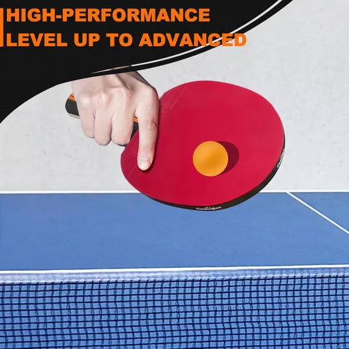 Miniatura 7 de Comesee Red de ping pong con abrazaderas plegables y juego de palas, raquetas y pelotas de tenis de mesa, postes de clip activados por resorte