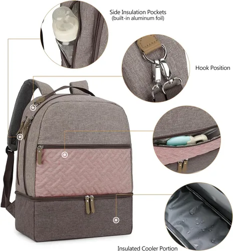 Miniatura 4 de Mochila para extractor de leche - Bolsa más fresca y resistente a la humedad para madre