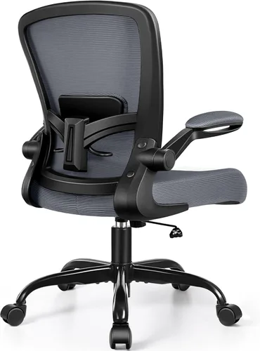 Miniatura 14 de FelixKing Silla de oficina, silla de escritorio ergonómica, sillas de malla transpirable, respaldo alto, soporte lumbar ajustable, reposabrazos Verde