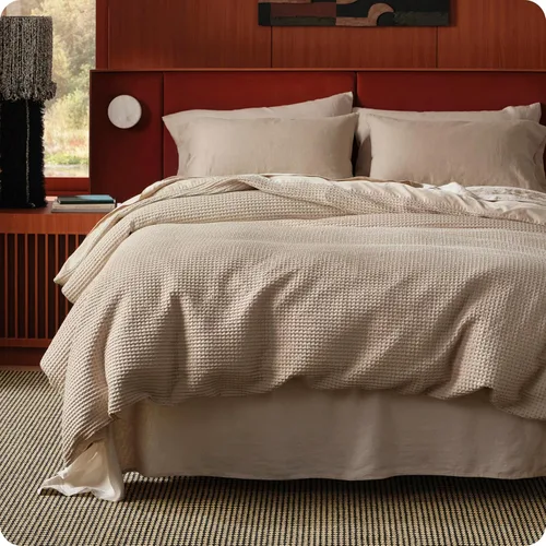 Miniatura 9 de Bedsure - Funda de edredón de algodón tamaño King - 100% algodón de tejido gofre color verde bosque, juego de ropa de cama GentleSoft™ transpirable