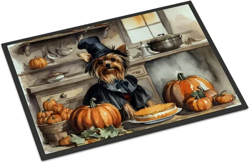 Miniatura 105 de Caroline's Treasures DAC1720MAT Affenpinscher - Tapete de otoño para cocina, con calabazas, 18 x 27 pulgadas, tapete para puerta delantera