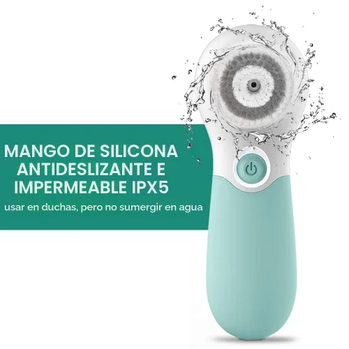Miniatura 5 de Cepillo de limpieza facial eléctrico exfoliante facial con 3 cabezales limpiadores y 2 velocidades ajustables para limpieza profunda, eliminación