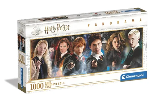 Clementoni - Harry Potter Panorama Puzzle 1000pcs Potter-1000 Hecho en Italia, 1000 Piezas, Panorámico, Películas Famosas, Diversión para Adultos,
