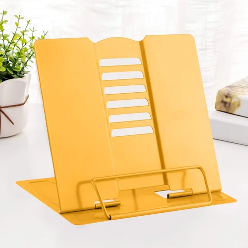 Miniatura 15 de MSDADA - Soporte de libros de escritorio, soporte de libros de lectura, de metal, ajustable, para libros de cocina, documentos, portátil
